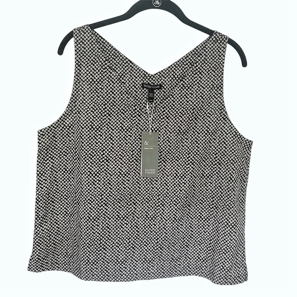 NWT Eileen Fisher Bandini Print Organic cotton sleeveless top size M